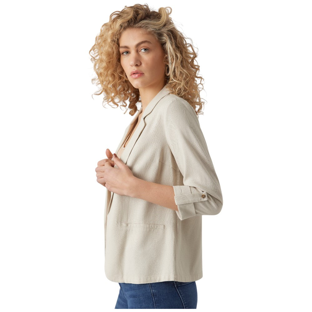 Vero Moda giacca blazer in lino beige chiaro Jesmilo 10279700 Giacche Vero Moda