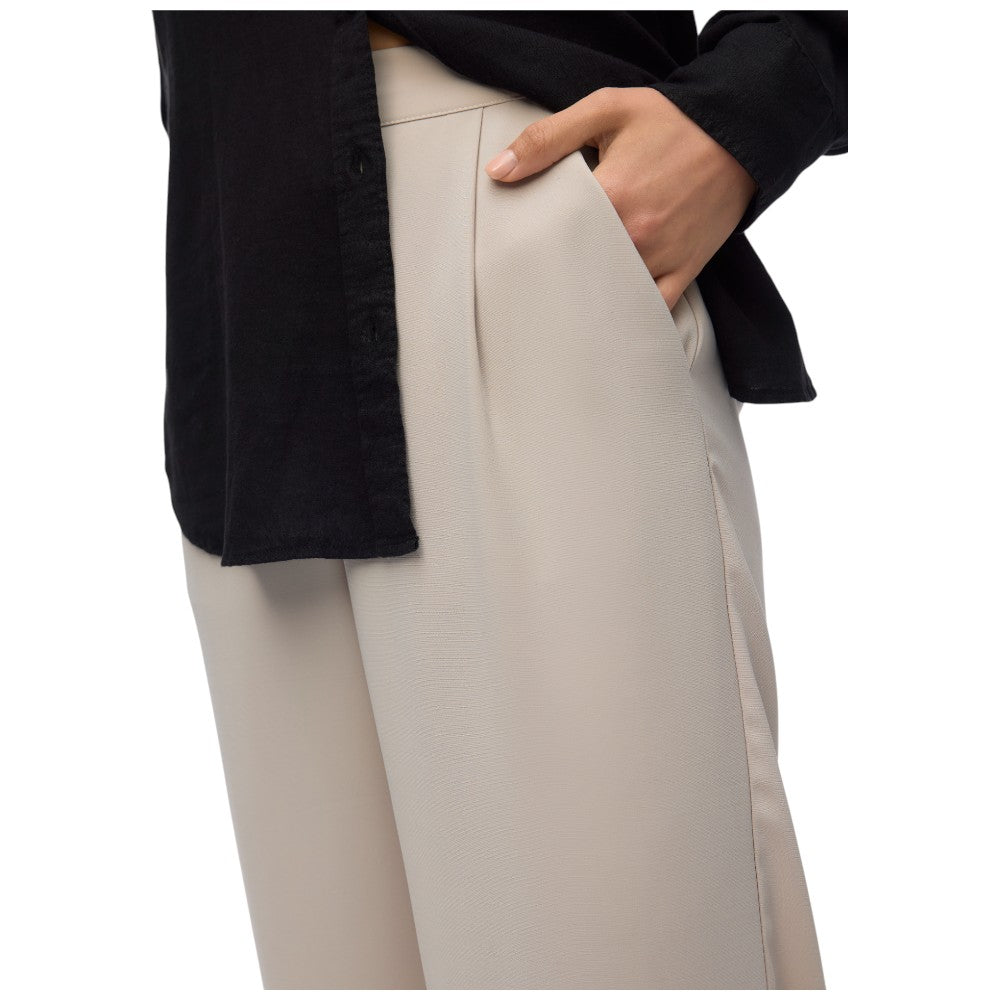 Vero Moda pantaloni coulotte beige Coco 10289453 Pantaloni Vero Moda