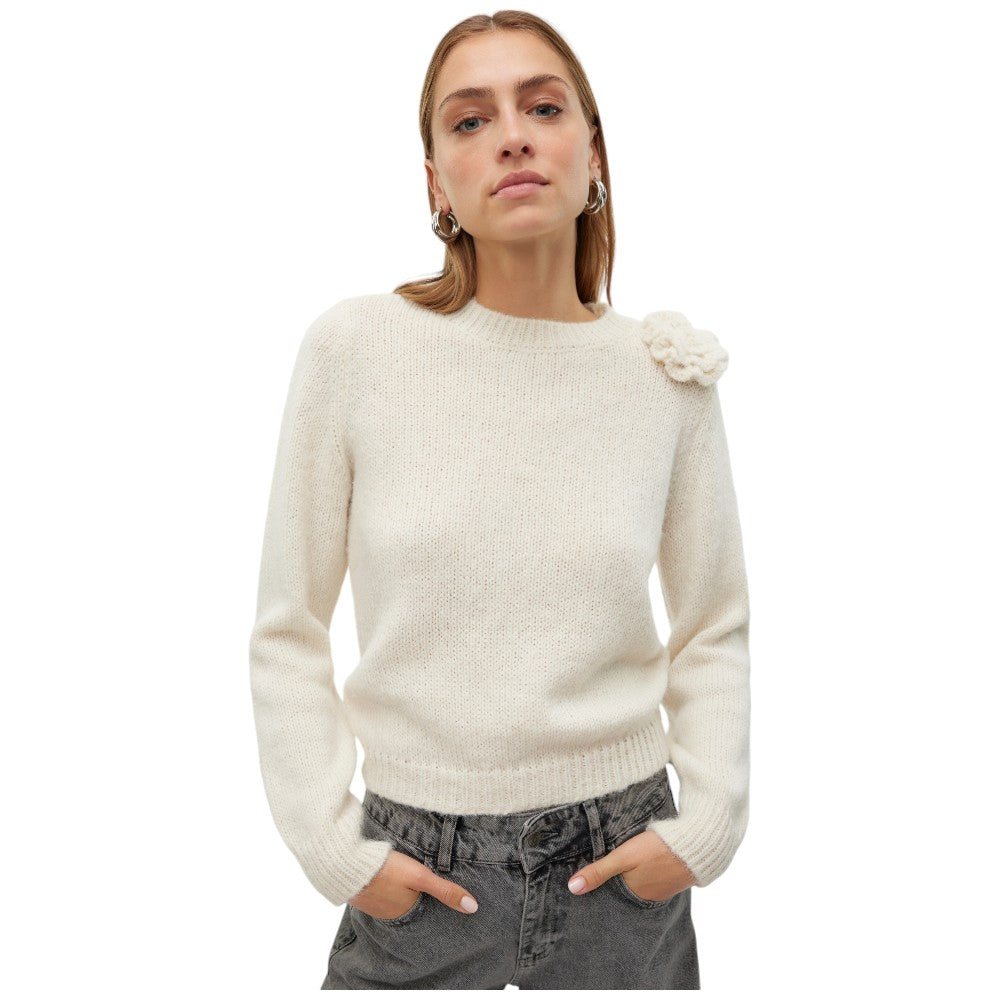 Vero Moda pullover bianco Adia 10314235 Maglieria Vero Moda