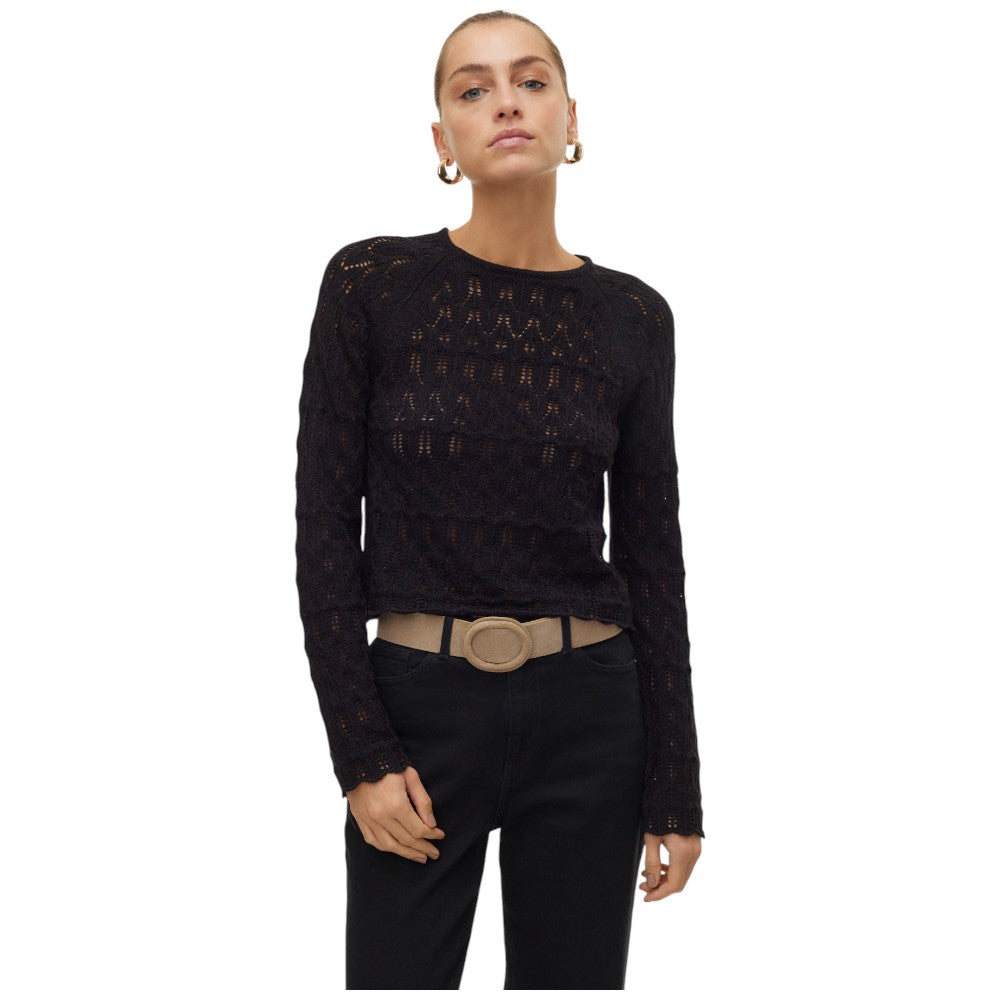 Vero Moda pullover nero New Fabienne 10306632 Maglieria Vero Moda