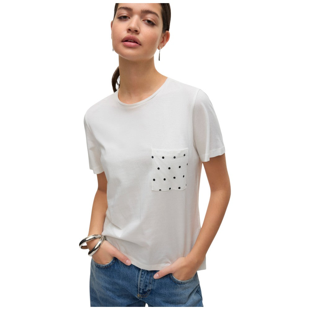 Vero Moda t-shirt bianca con taschino art. Kaia 10322565 T-shirt Vero Moda