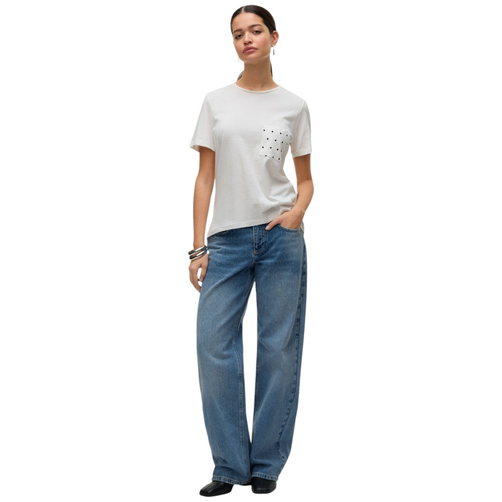 Vero Moda t-shirt bianca con taschino art. Kaia 10322565 T-shirt Vero Moda