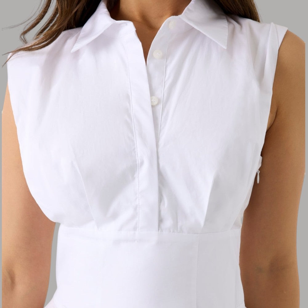 Guess vestito chemisier bianco W6GKA0W2353 - Prodotti di Classe