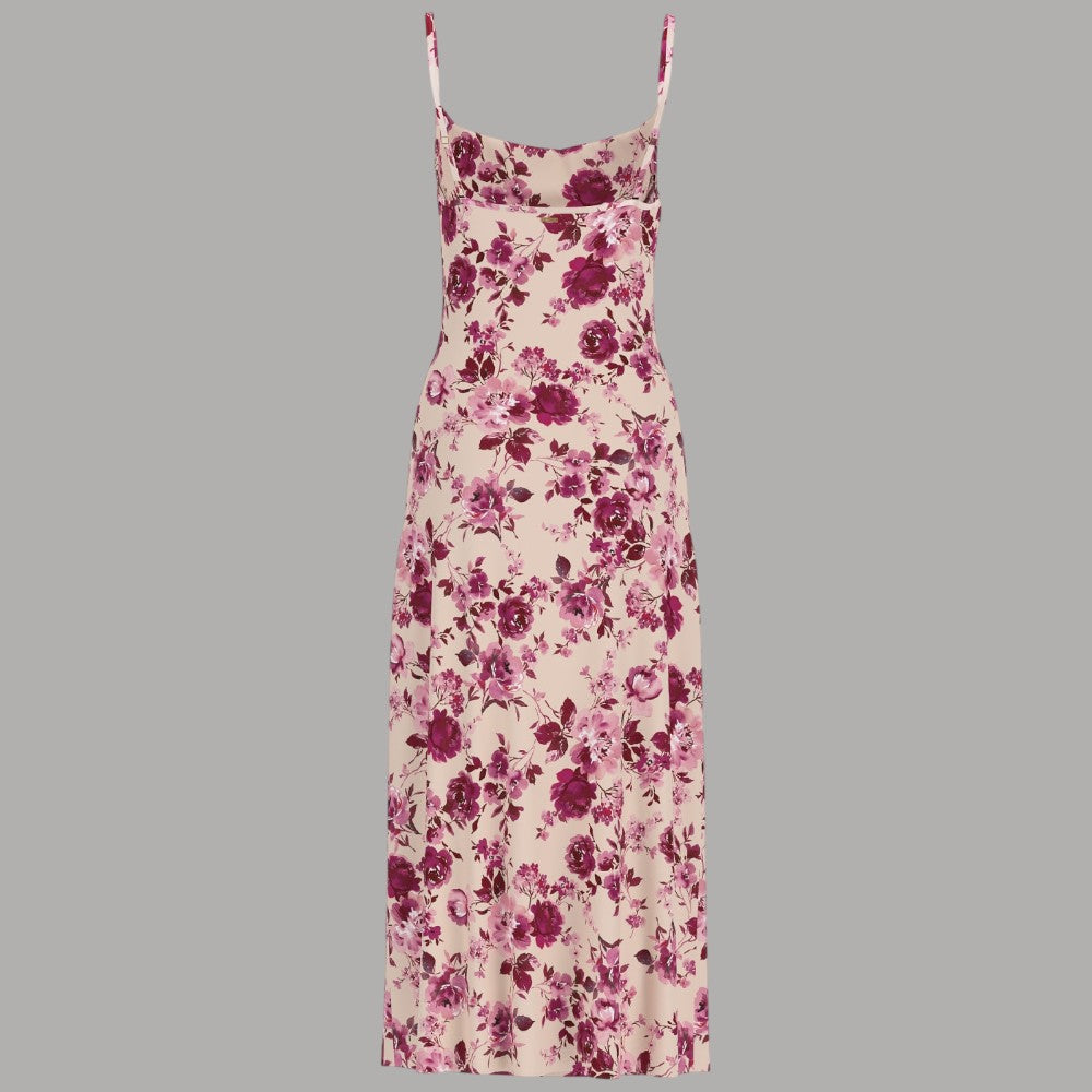 Vestito Guess Midi in Raso Floreale AKILINA Sleeveless Elegante - Prodotti di Classe