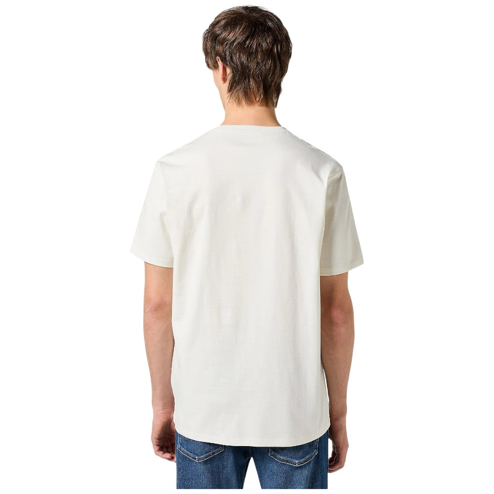 Wrangler t-shirt panna logo piccolo 112350436 T-shirt Wrangler