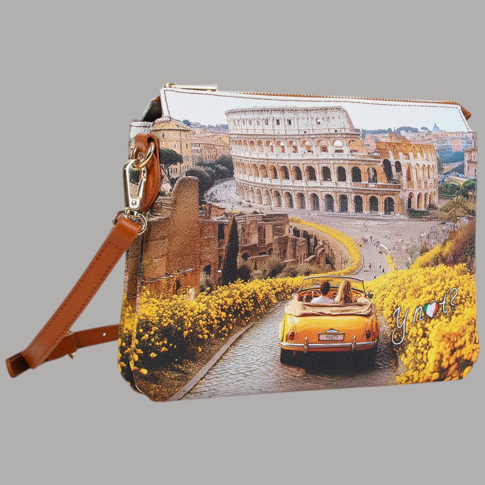 YNot borsa a tracolla 2 scomparti stampa città YES630S6 - Prodotti di Classe
