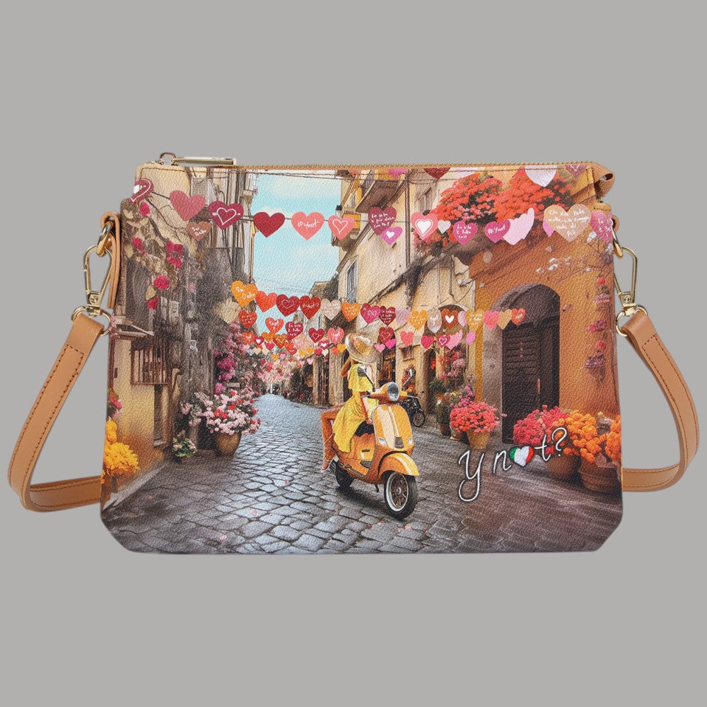 YNot borsa a tracolla 2 scomparti stampa città YES630S6 - Prodotti di Classe