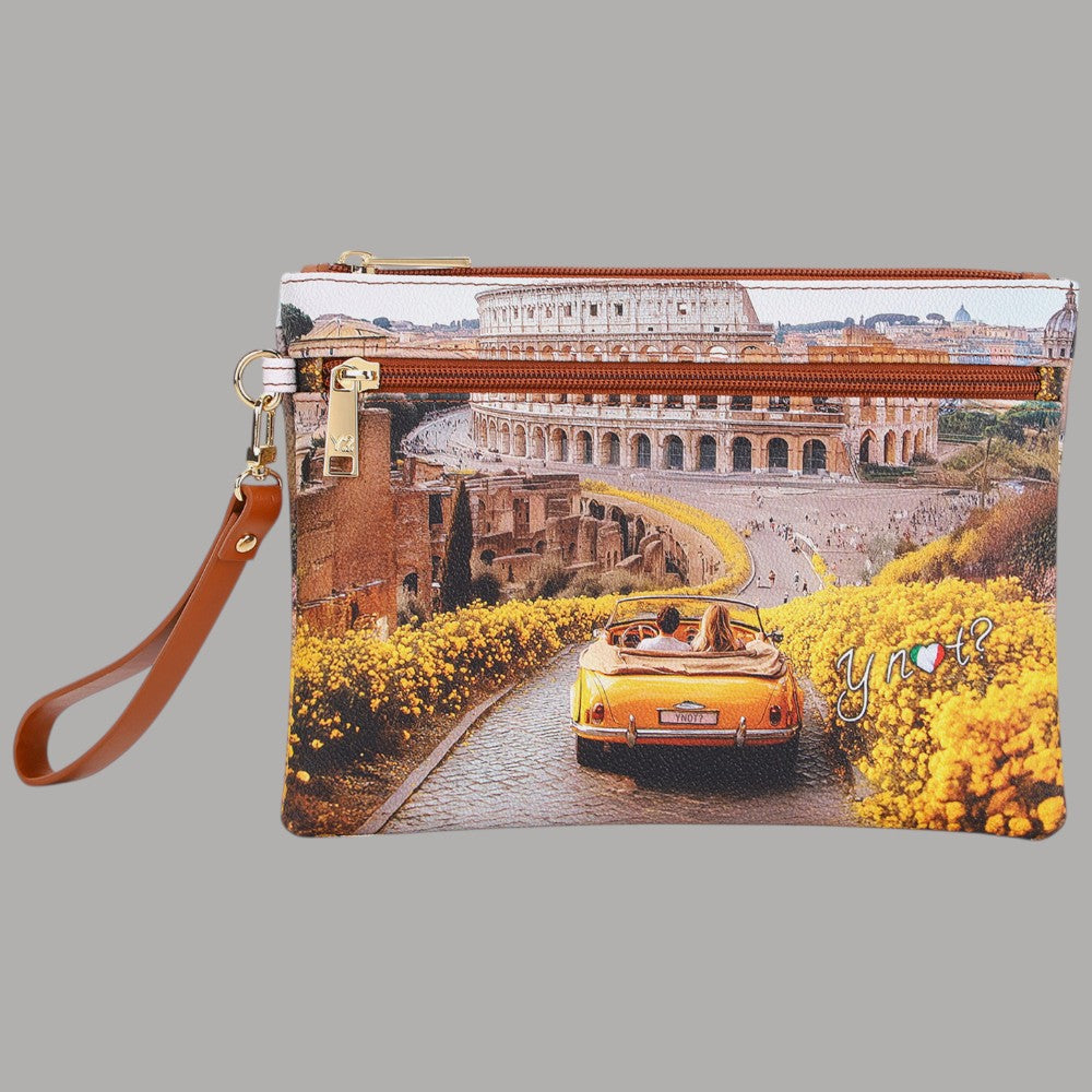 YNot pochette con polsiera stampa città YES343S6 - Prodotti di Classe