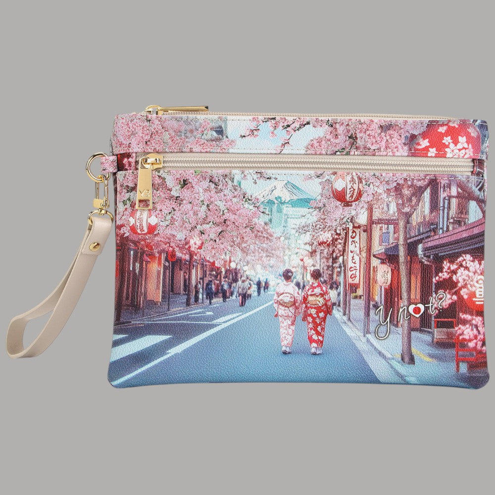 YNot pochette con polsiera stampa città YES343S6 - Prodotti di Classe