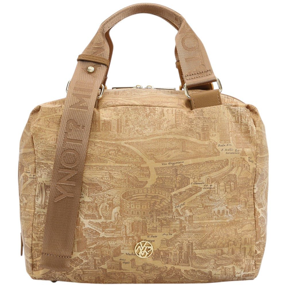 YNot borsa Boston bag small beige linea GUM stampa Roma GUM009S5 Borse YNot