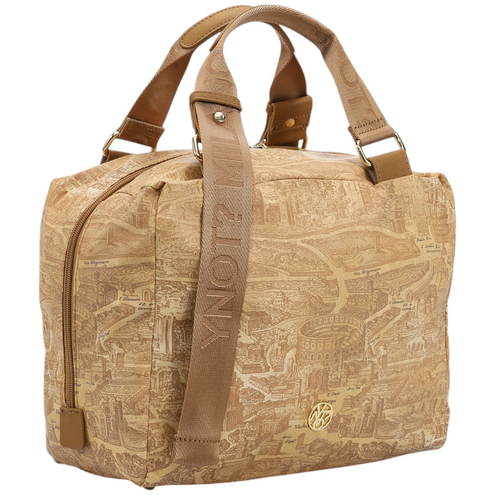 YNot borsa Boston bag small beige linea GUM stampa Roma GUM009S5 Borse YNot