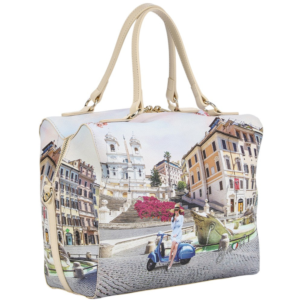YNot borsa boston bag con tracolla stampa Vacanza Romana YES702S5 Borse YNot