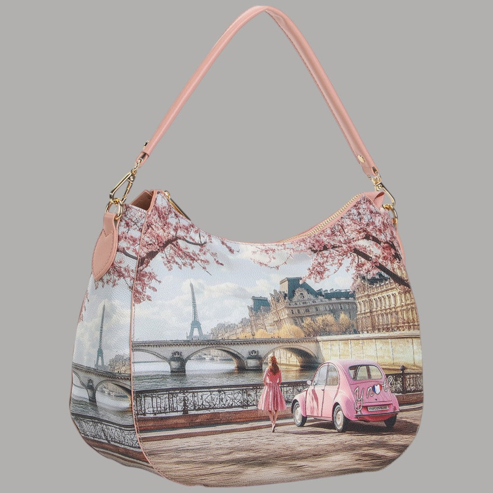 YNot borsa hobo doppia tracolla stampa città YES629S6 - Prodotti di Classe