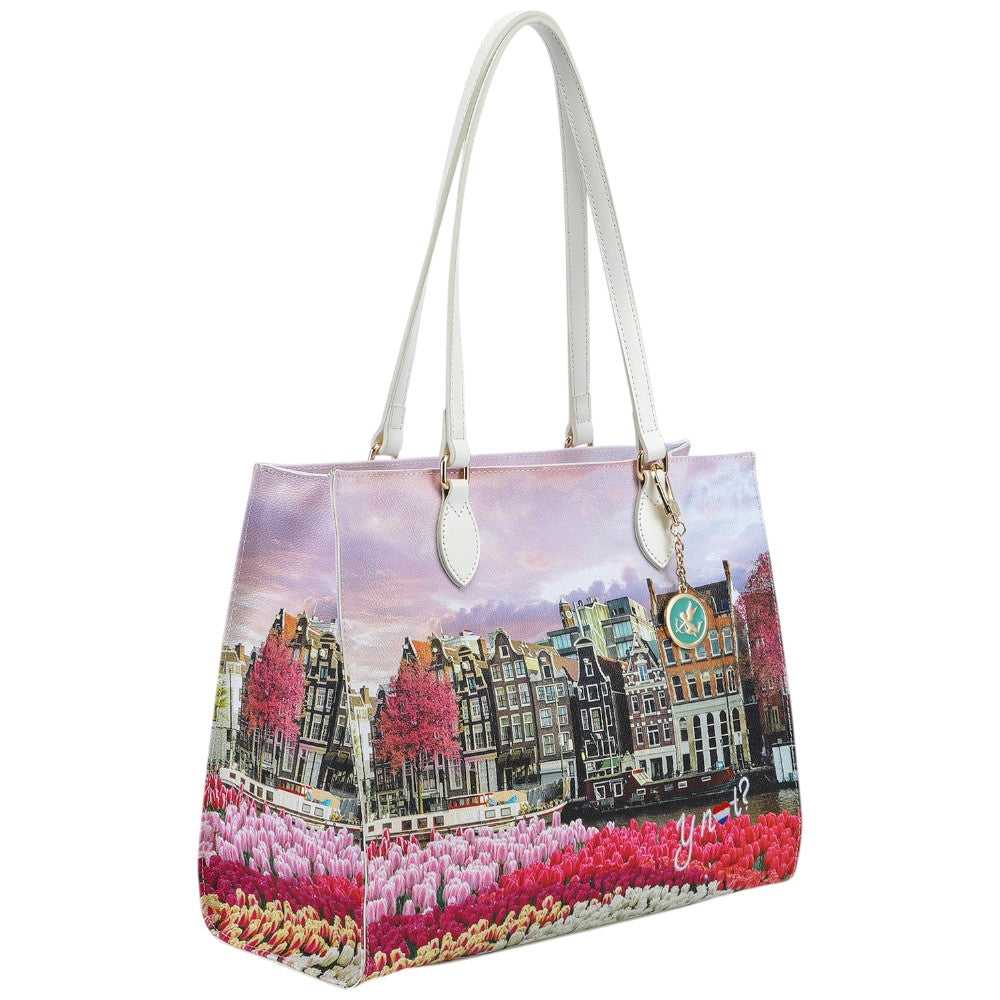 YNot borsa square shopping bag Amsterdam Tulips YES602S4 Borse YNot