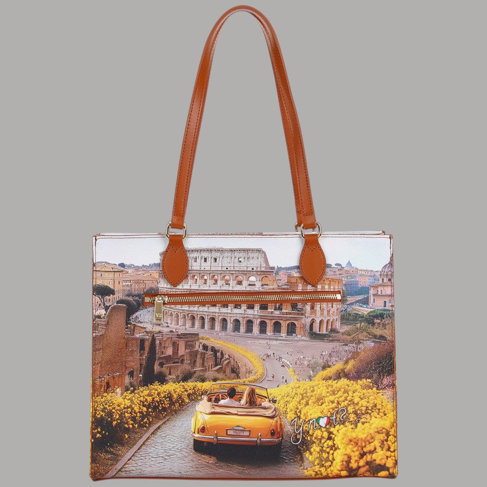 YNot borsa shopping square bag stampa città YES602S6 - Prodotti di Classe