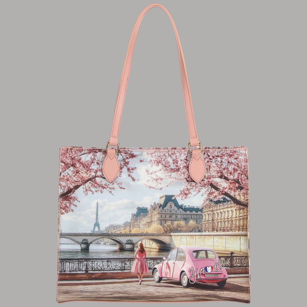 YNot borsa shopping square bag stampa città YES602S6 - Prodotti di Classe