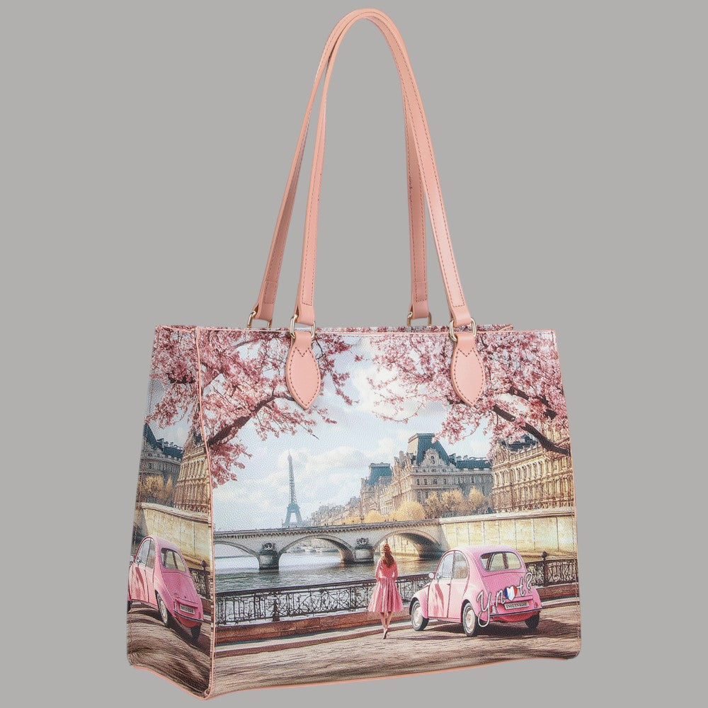 YNot borsa shopping square bag stampa città YES602S6 - Prodotti di Classe