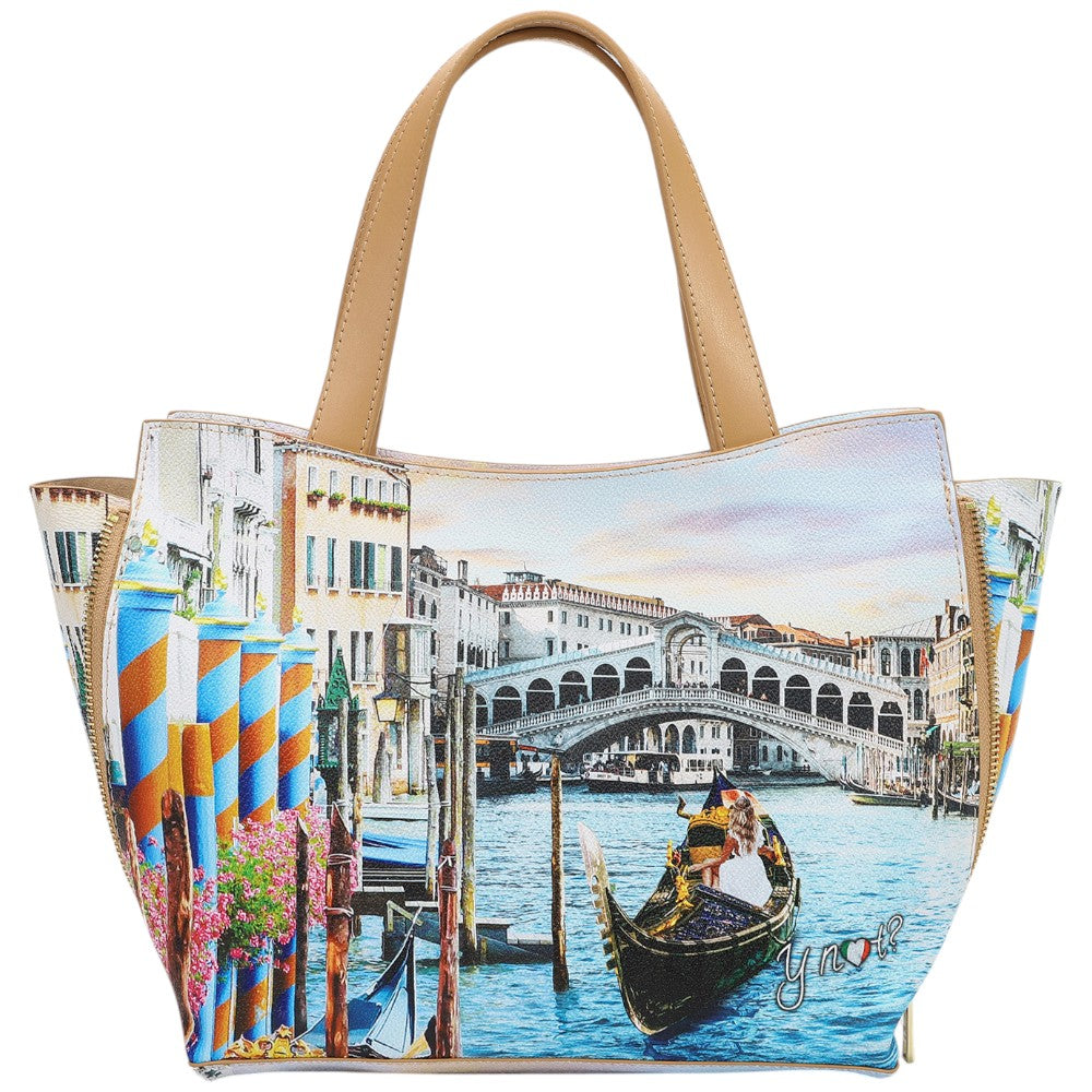 YNot borsa tote medium con tracolla stampa Dream in Venice YES710S5 Borse YNot