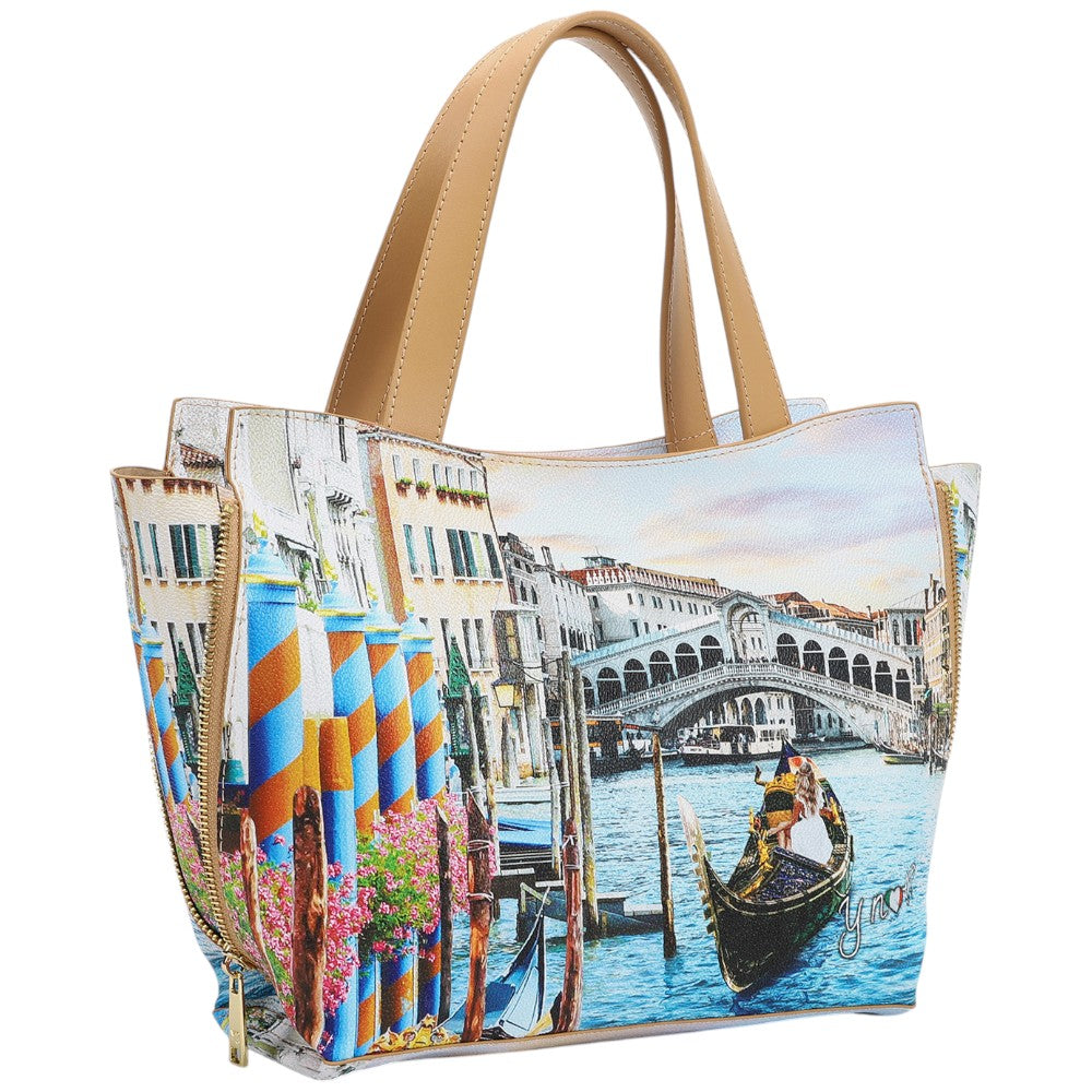 YNot borsa tote medium con tracolla stampa Dream in Venice YES710S5 Borse YNot