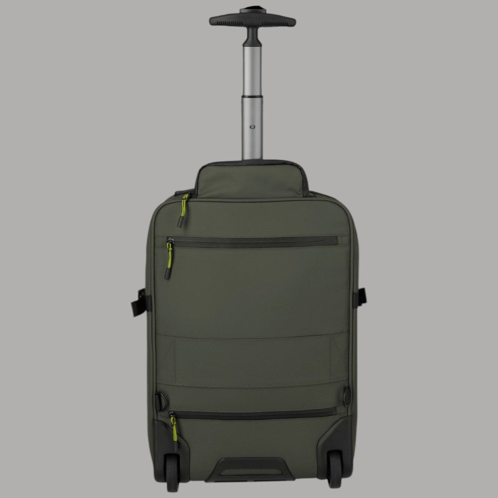 Zaino trolley Travelite BRIIZE kaki con asta telescopica e ruote.