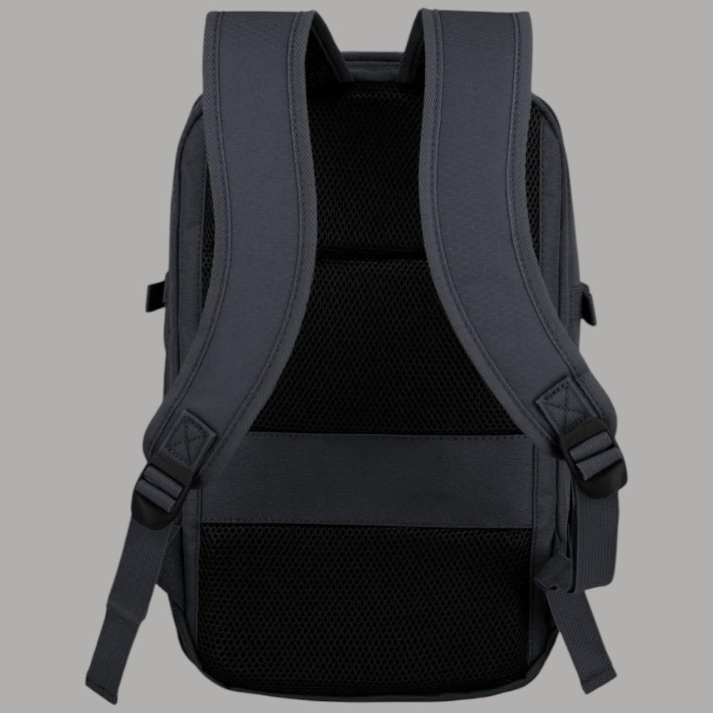 Zaino da cabina espandibile Travelite nero, schienale imbottito con pannello a rete