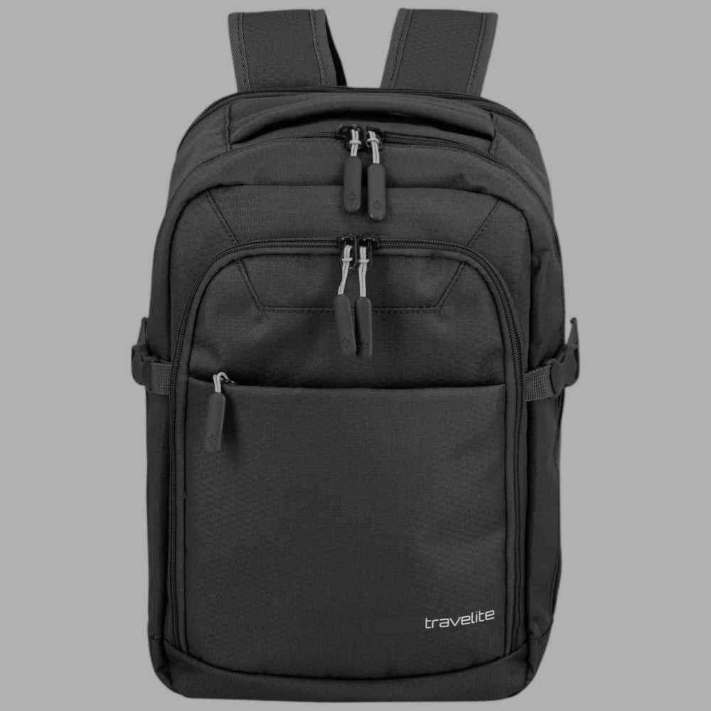 Zaino da cabina espandibile antracite con tasche frontali e doppia cerniera
