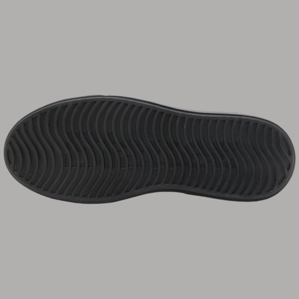 Sneakers uomo Blauer nere in pelle con suola antiscivolo e dettaglio suola nero
