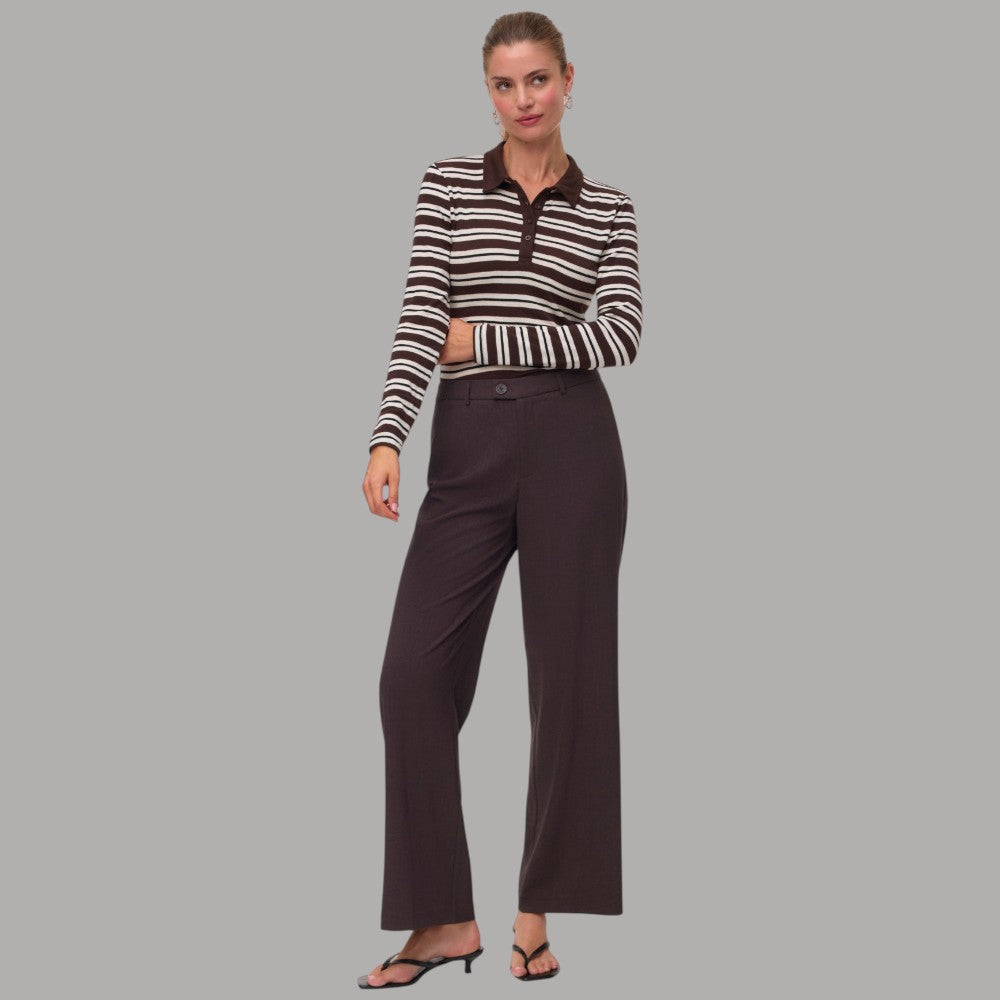 Vero Moda Pantaloni straight pant Texas nero con tasche e vita alta