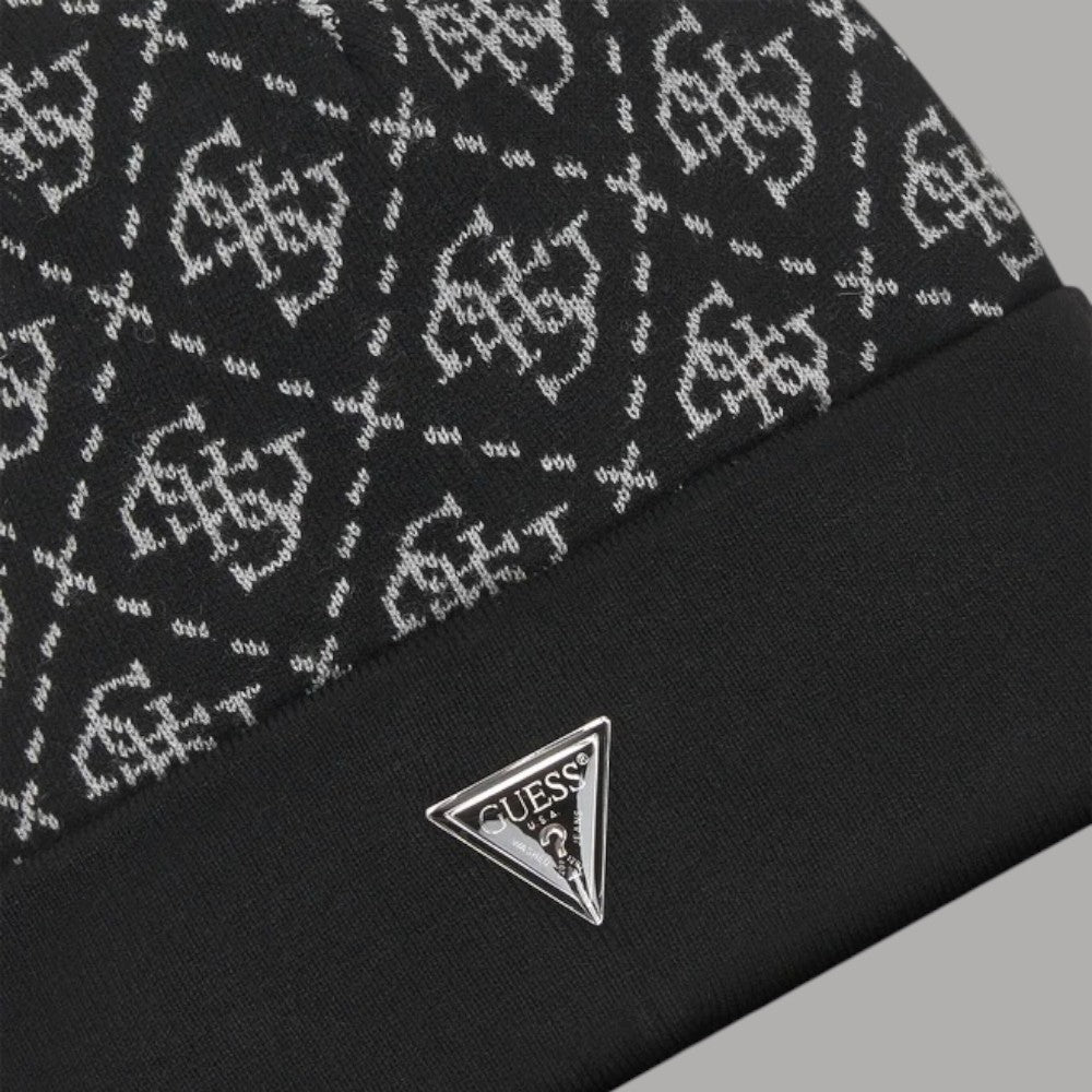 Guess berretto nero con logo 4G in misto seta M5BZ18 Z0442 FJAJ - Prodotti di Classe