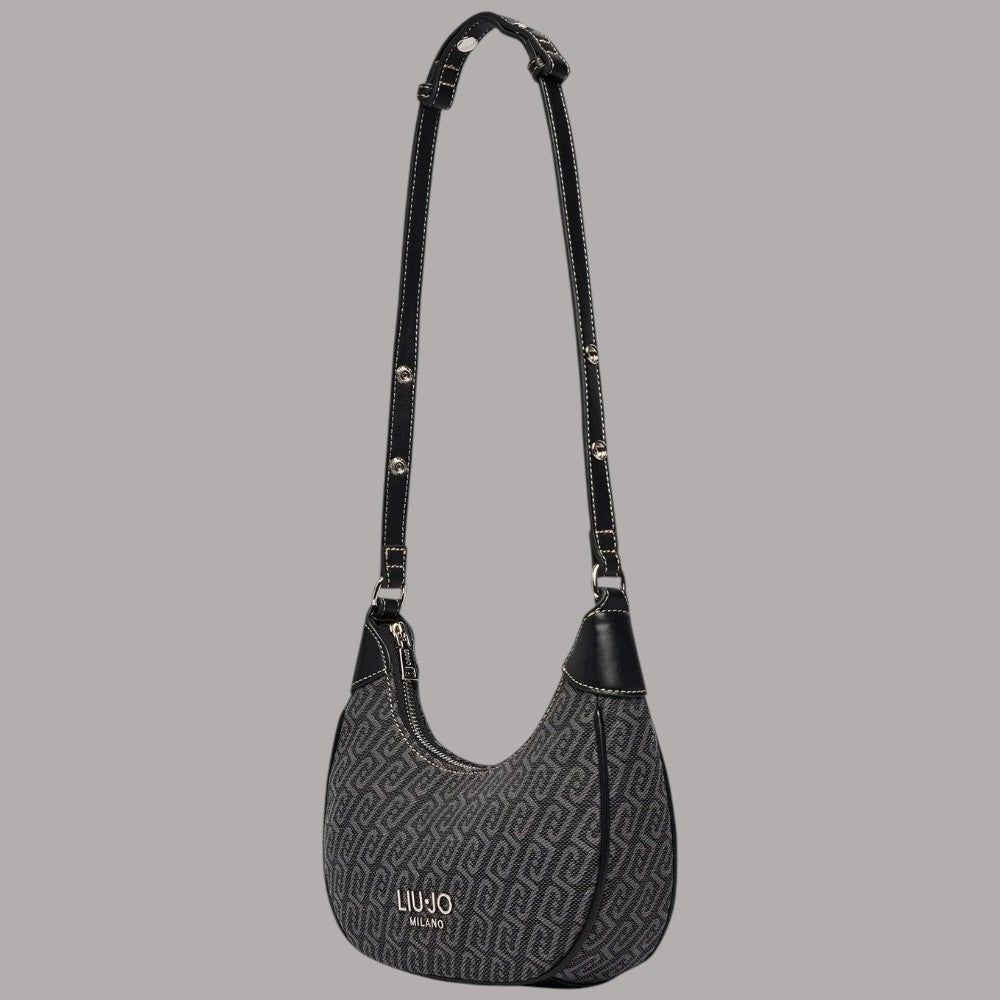 Borsa a tracolla Liu Jo Small nera con tracolle regolabili e finiture in metallo