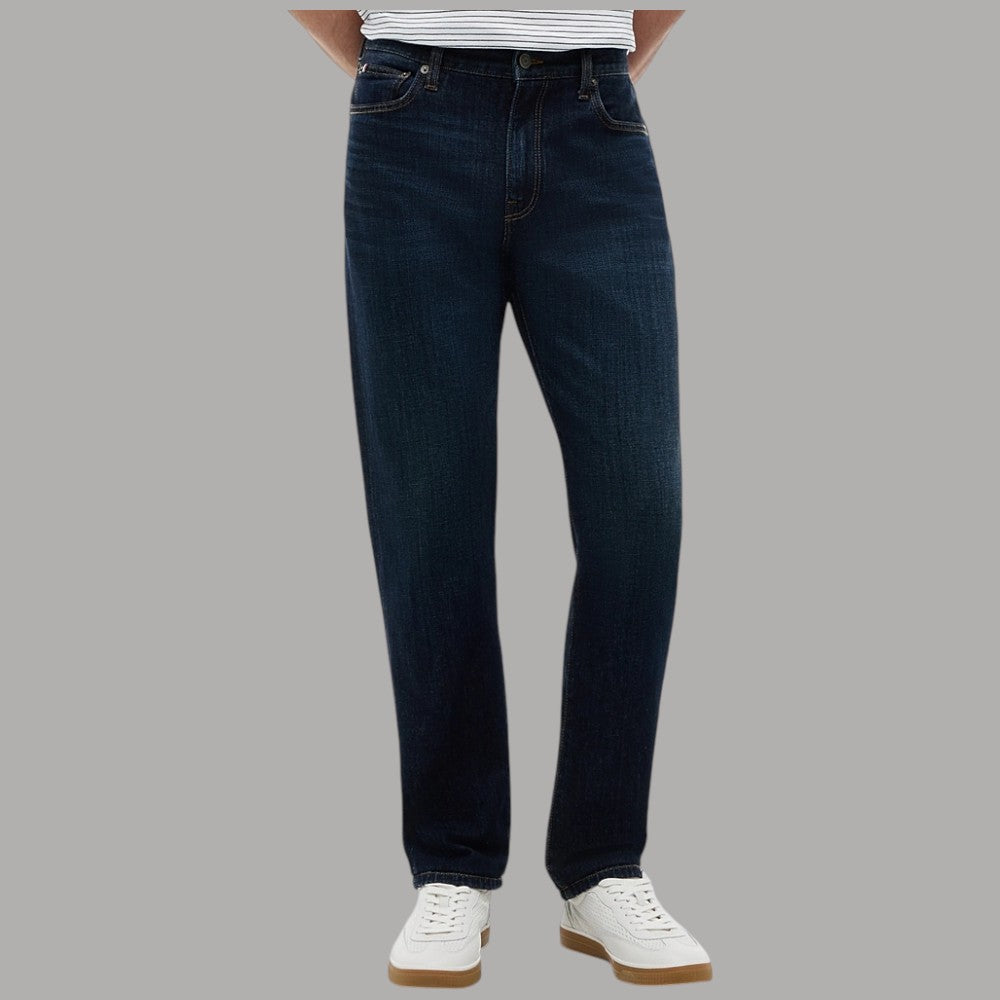 Tommy Hilfiger jeans slim dritti blu navy con finiture classiche e cuciture visibili