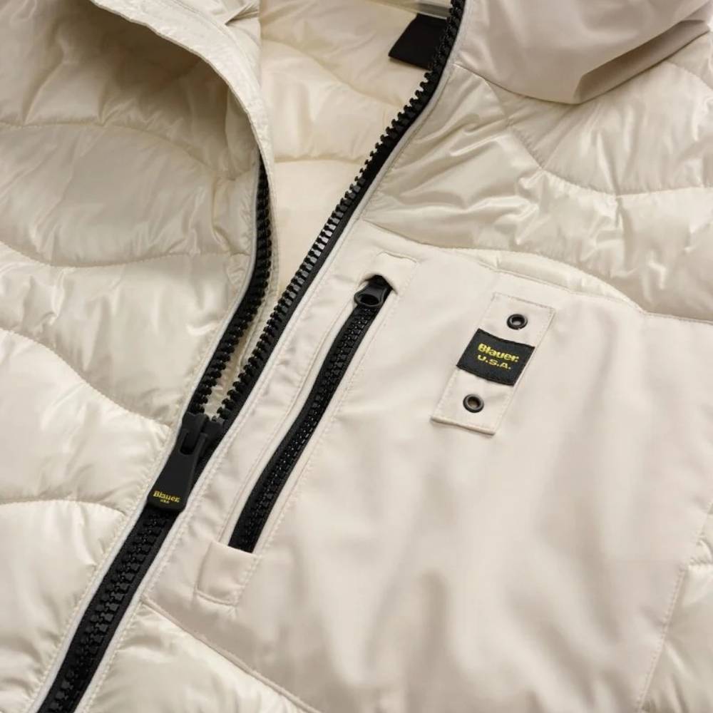 Blauer piumino bianco in piuma Albert 25WBLUC08078 Giubbini Blauer