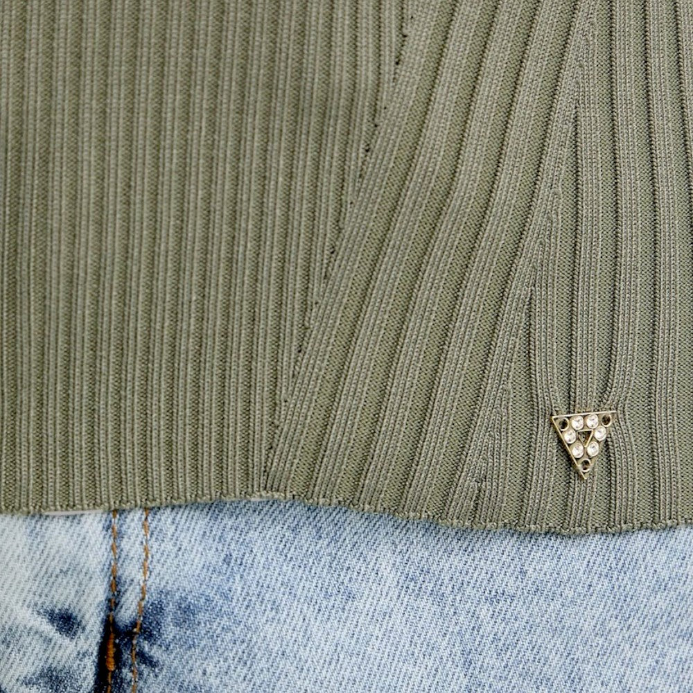 Guess maglione verde a coste W5YR08 Z0040 G831 - Prodotti di Classe