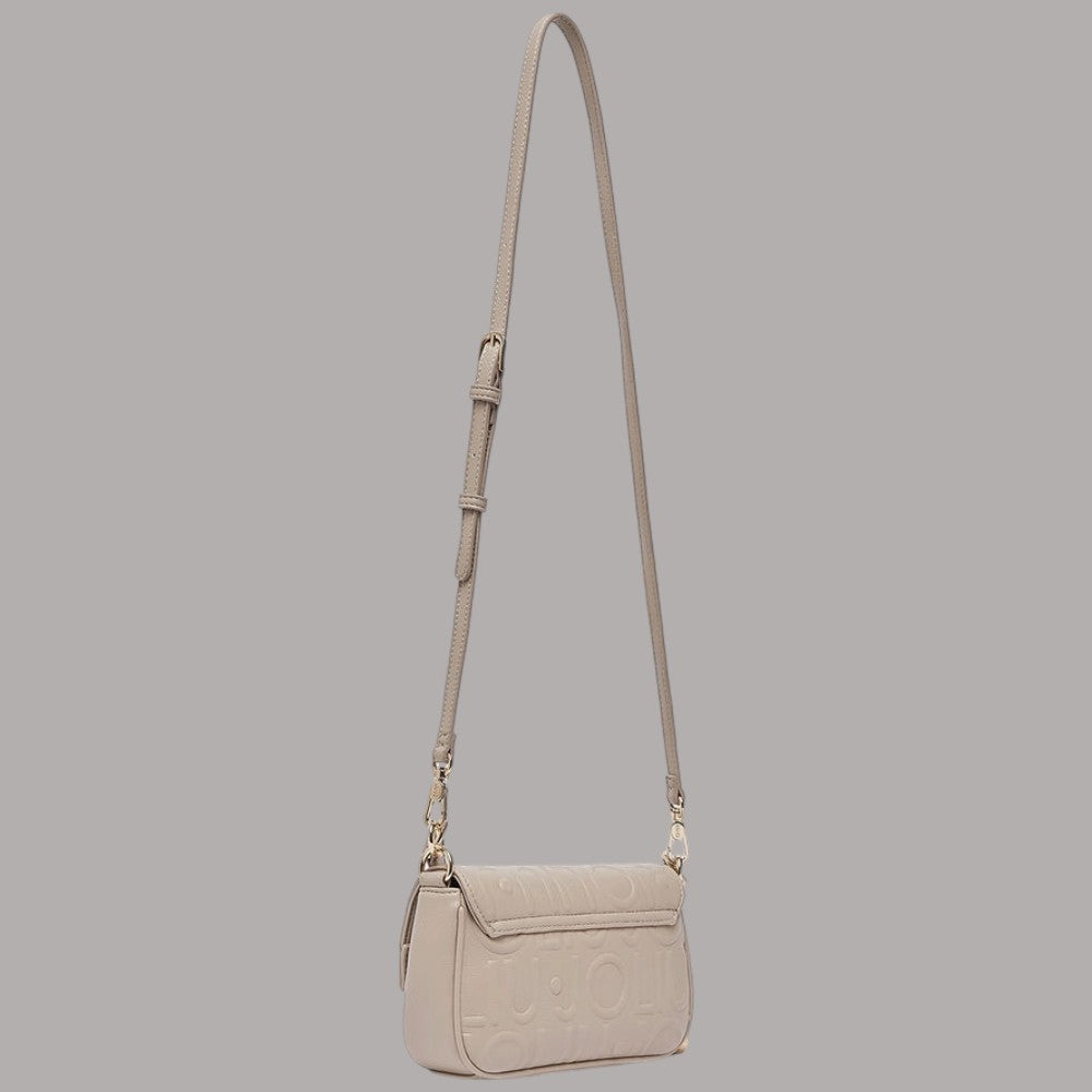 Borsa piccola Liu Jo Adiva crossbody beige con dettagli ricavati embossed