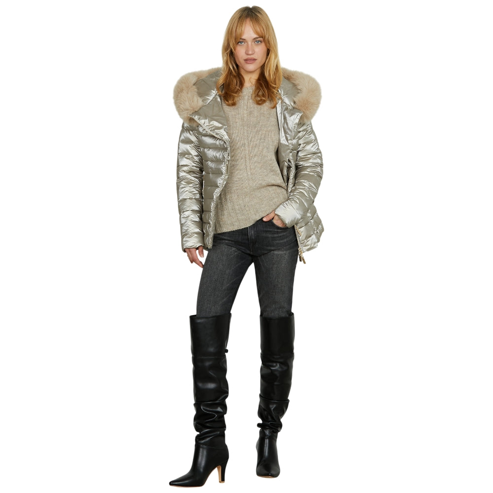 Relish piumino grigio con caccuccio PYLEM RDA2505010023 Giubbini Relish