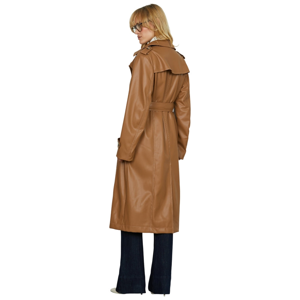 Relish trench lungo cuoio in ecopelle TRENX RDA2505011061 Giubbini Relish