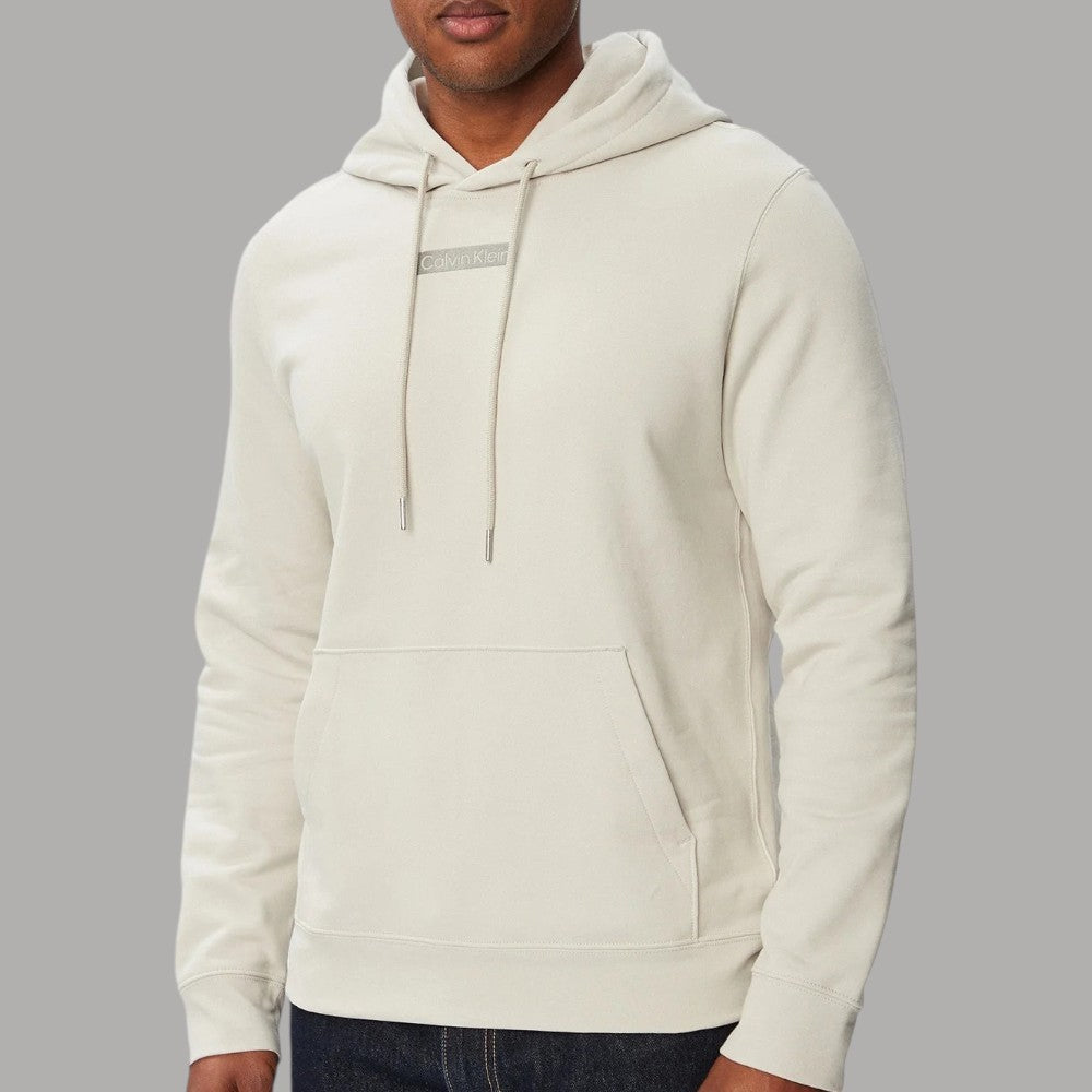 Calvin Klein felpa con cappuccio beige con logo centrale LV04RG276G