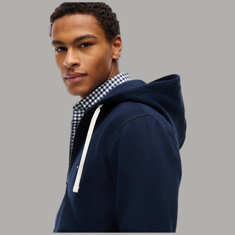 Felpa con cappuccio e zip Tommy Hilfiger con logo piccolo
