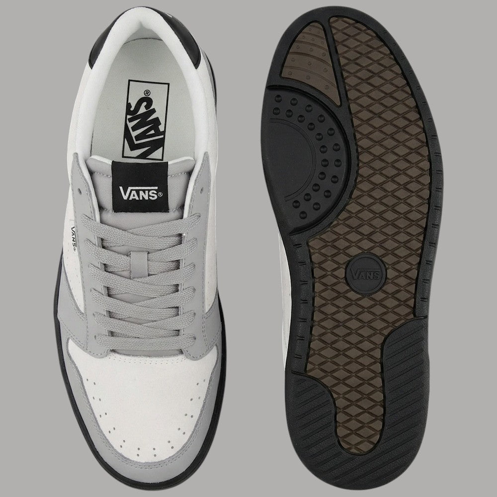 Sneakers Vans Court Low grigie e bianche con suola bianca