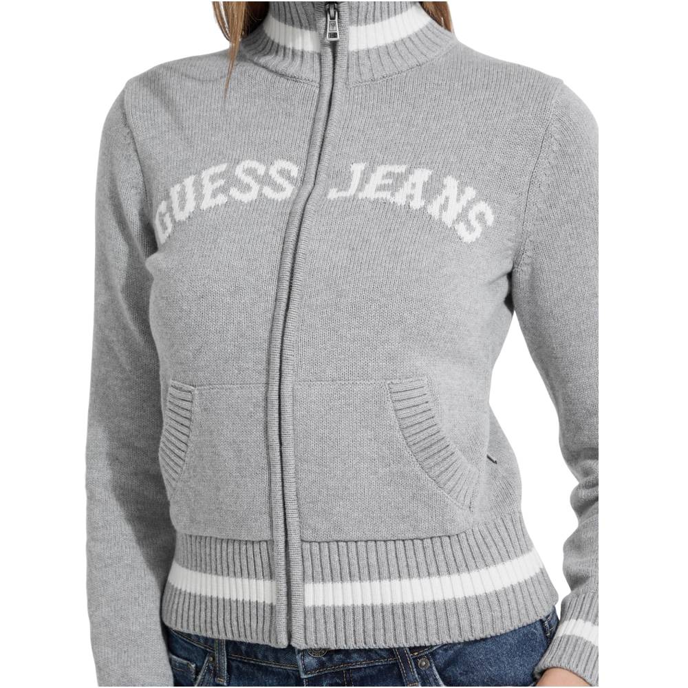 Guess maglione grigio con zip GJ W5YR31 Z3HM1 H90Z Maglieria Guess Jeans