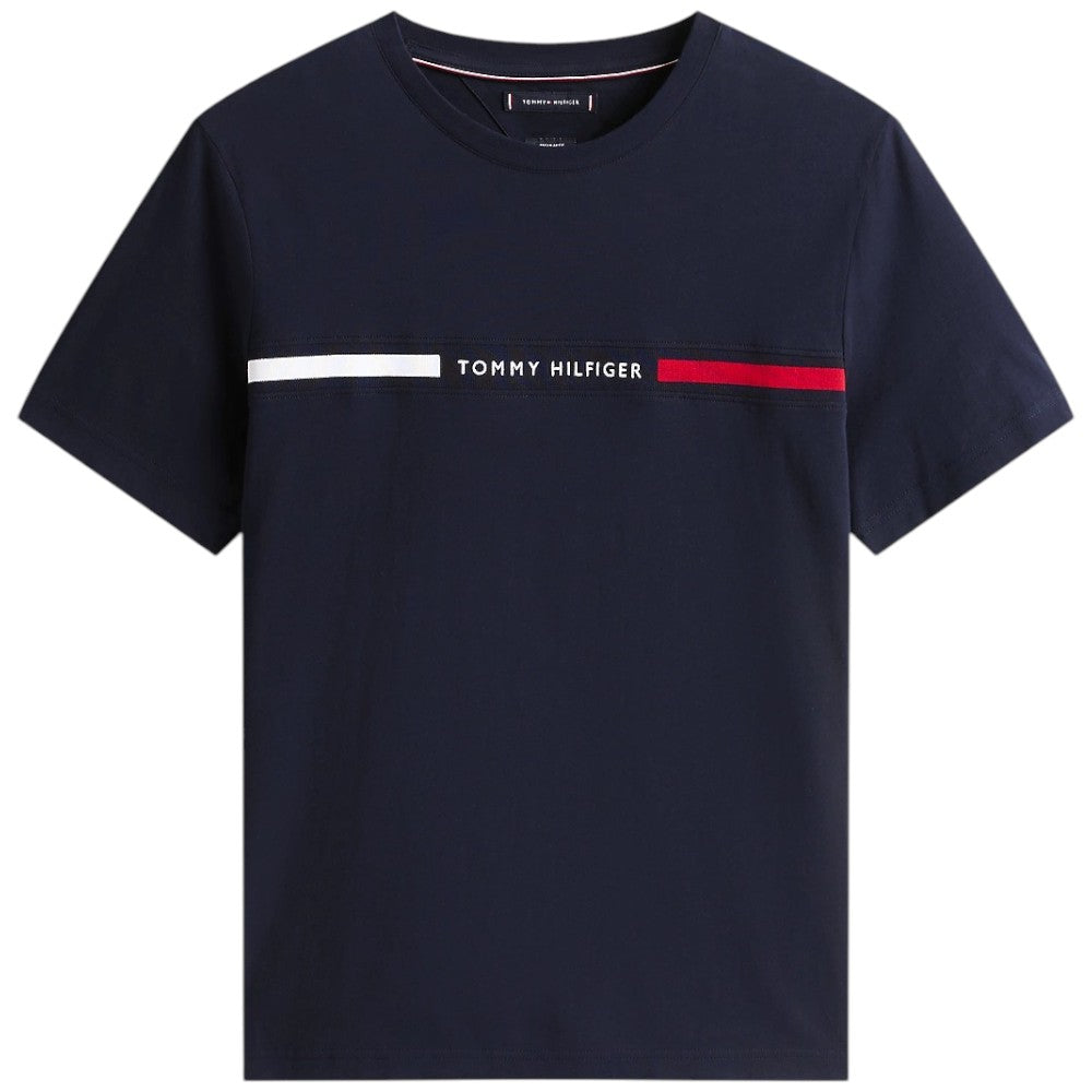 Tommy Hilfiger t-shirt blu logo con banda MW0MW36498DW5 T-shirt Tommy Hilfiger