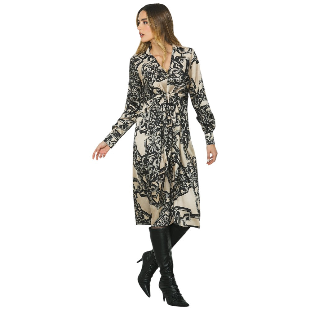 Relish abito midi con stampa e fusciacca BRIGIDA RDA2409009041 Vestiti Relish