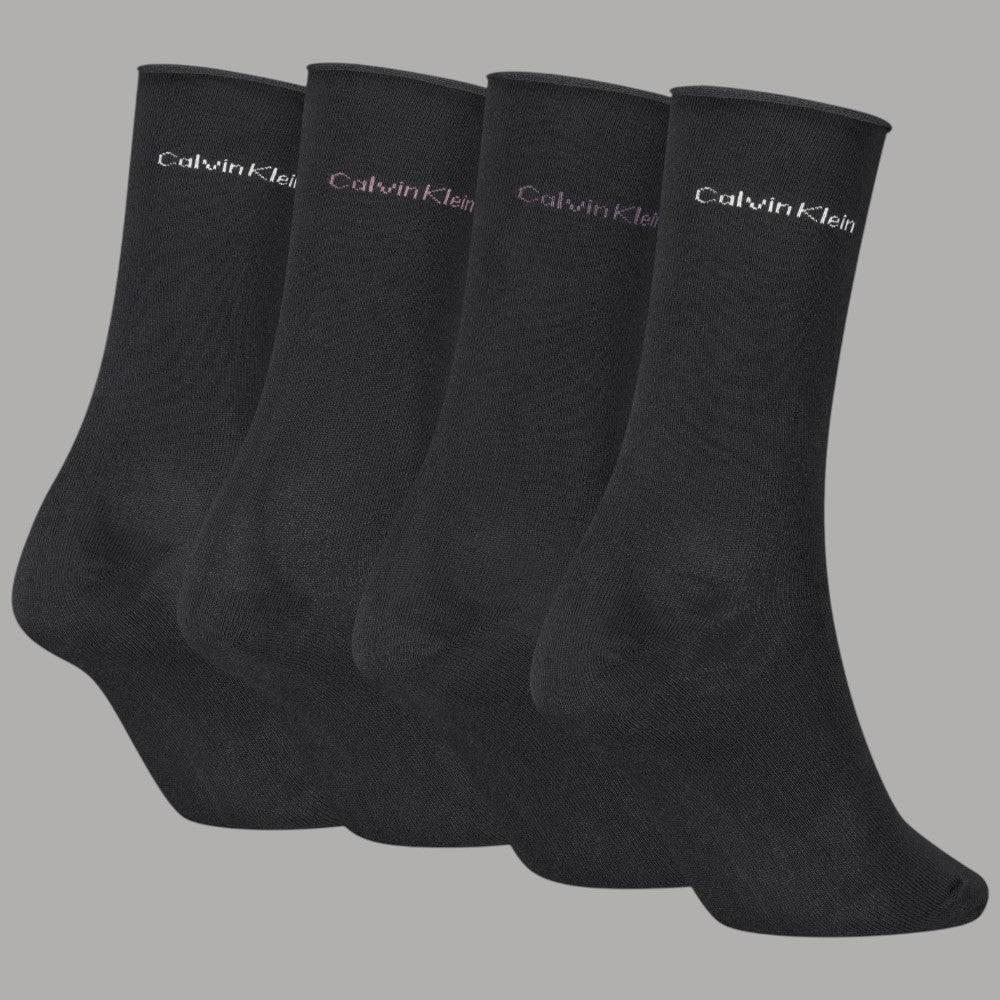 Calzini neri da donna Calvin Klein, 4 paia in confezione regalo