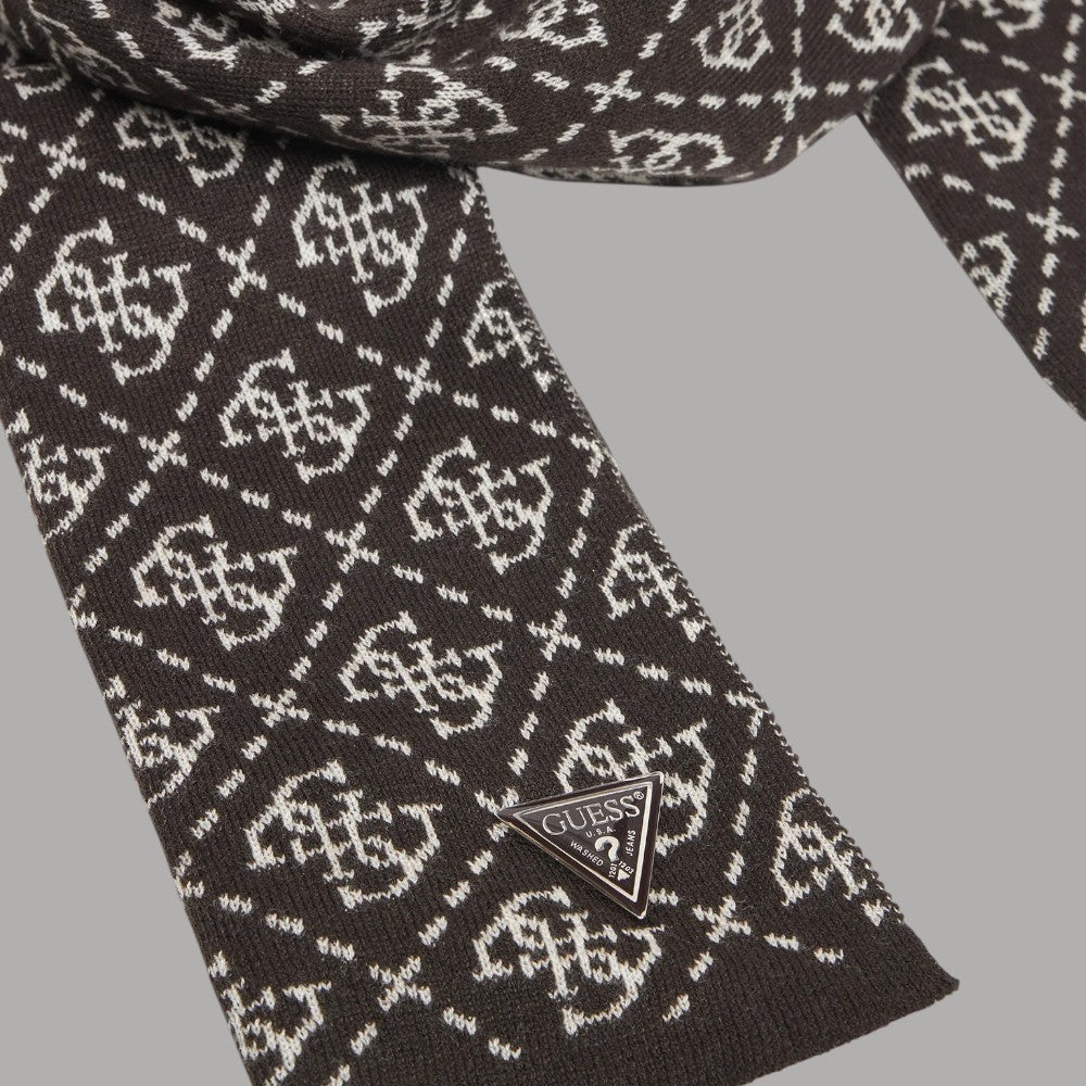 Guess sciarpa marrone da uomo logo 4G M5BZ19 Z0442 FNI3 - Prodotti di Classe