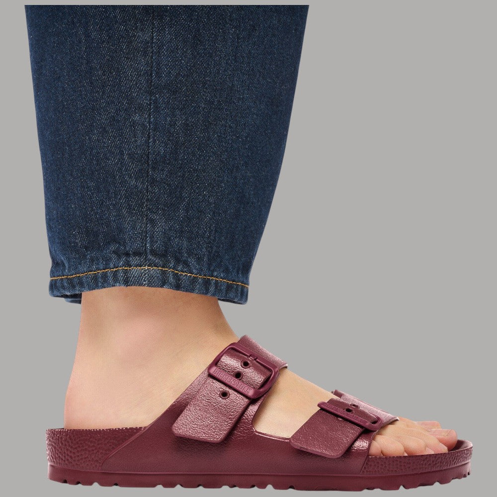 Birkenstock Arizona EVA ciabatte rosso vino con doppio cinturino in EVA