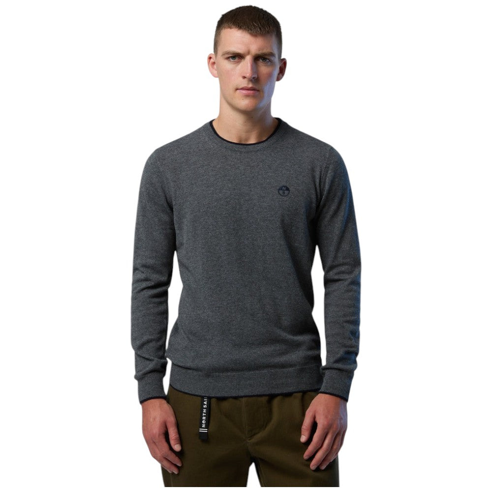North Sails maglione pullover grigio in misto cashmere 699775 Maglieria North Sails