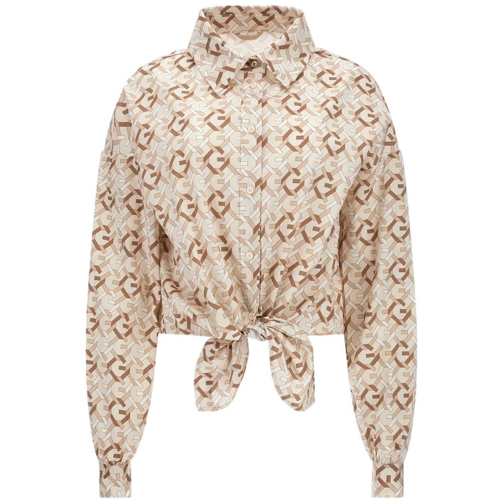 Guess camicia beige DEA BOWED W4RH59 WE2Q0 Camicie Guess