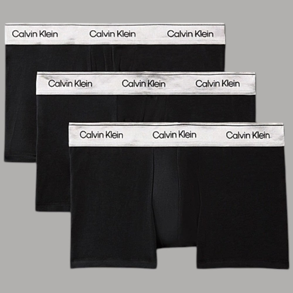 Boxer Calvin Klein pack 3 pezzi con fascia logo metallic