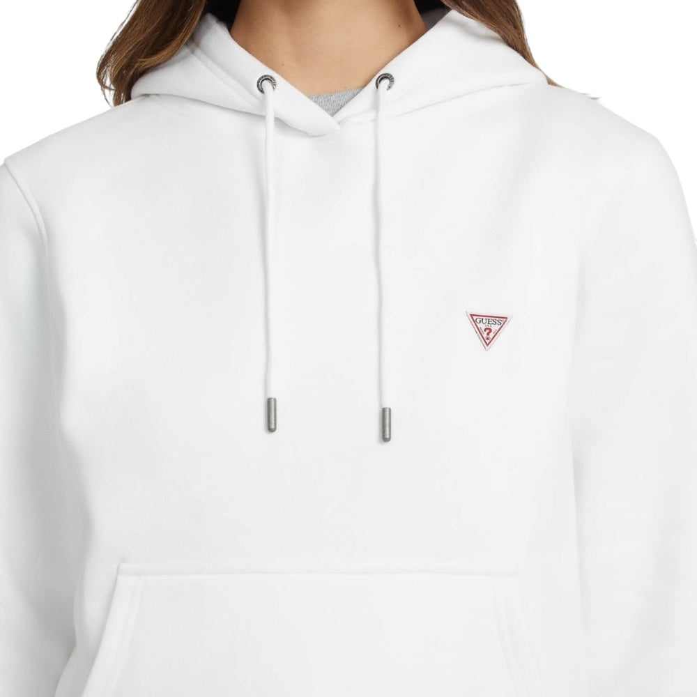 Guess felpa bianca cappuccio mini logo GJ W4YQ04 KC811 G011 Felpe Guess Jeans