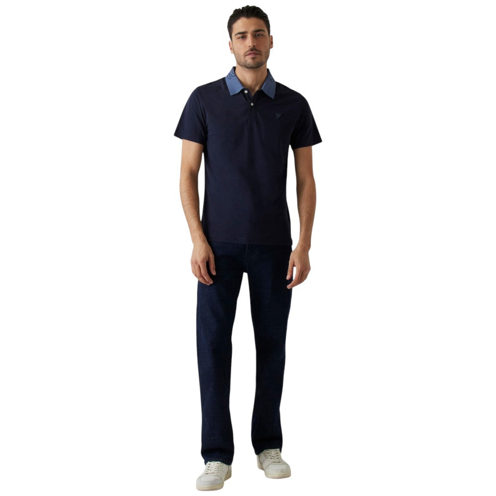 Guess polo blu Nolan M5GP66 J1314 G7V2 Polo Guess